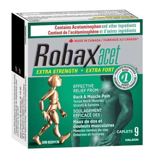 Robaxacet Extra Strength Muscle Relaxant and Pain Reliever, 400 mg/500 mg - 9 Caplets benefit and feature information