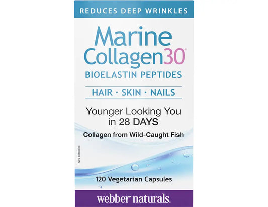 Webber Naturals Marine Collagen30 Bioelastin Peptides Capsules - 120 Count