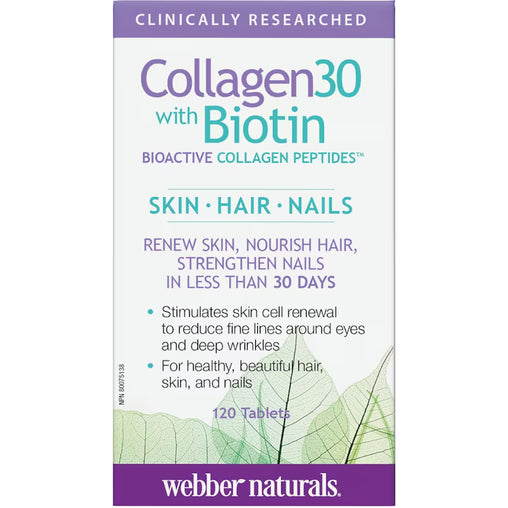 Webber Naturals Collagen30 with Bioactive Collagen Peptides Tablets - 120 Count
