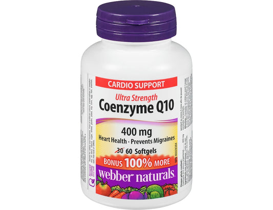 Webber Naturals Coenzyme Q10 400 mg Softgels – 60 Count