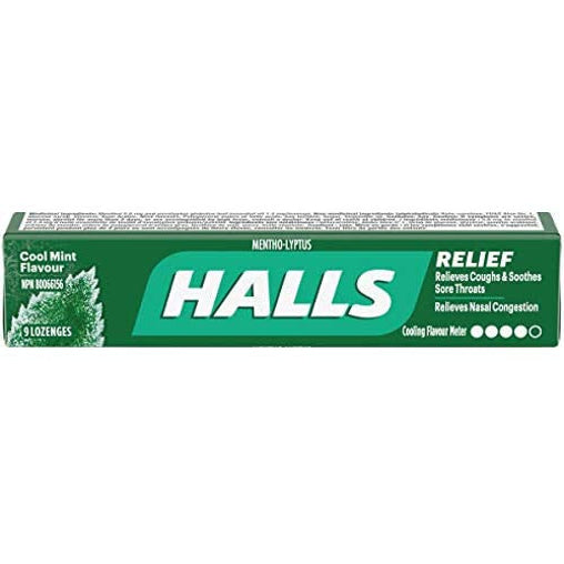 Halls - Relief - Cool Mint Flavour - 9 Lozenges - current product packaging