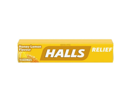 Halls - Relief - Honey Lemon Flavour - 9 Lozenges - current product packaging
