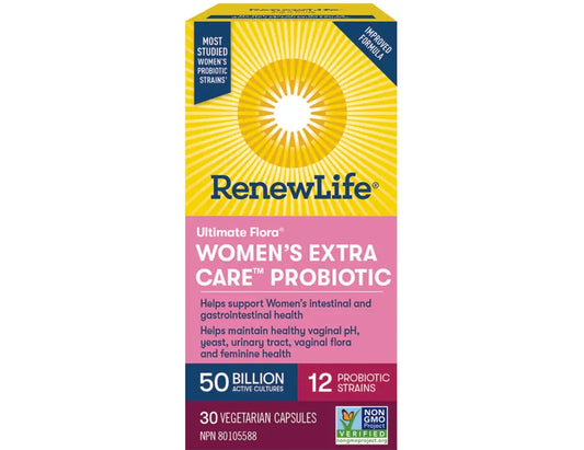 Renew Life Ultimate Flora Women's Extra Care Probiotic 50 Billion – 30 Capsules