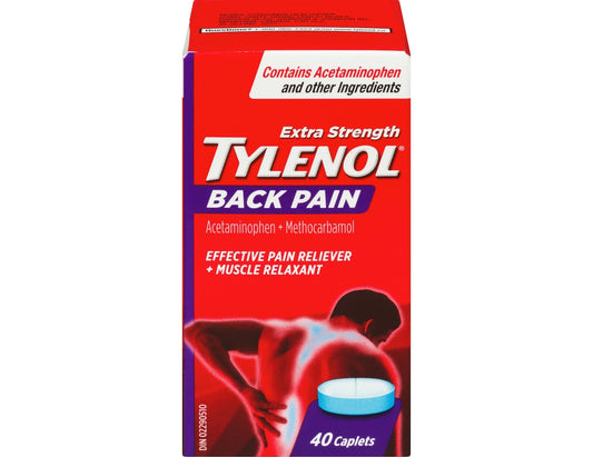 Tylenol Extra Strength Back Pain Relief and Muscle Relaxant - 40 Caplets product packaging