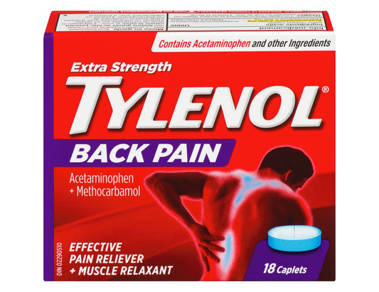 Tylenol Extra Strength Back Pain Relief and Muscle Relaxant - 18 Caplets product packaging
