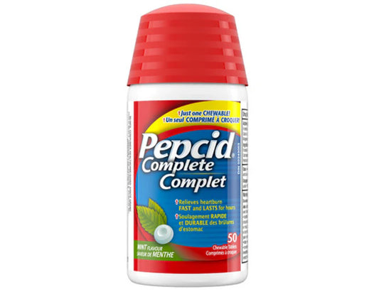 Pepcid Complete Chewable Tablets, Mint, 50 ct