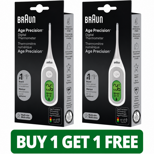 Braun Age Precision Digital Thermometer – 1 Count (2-Pack, Total: 2 Count)