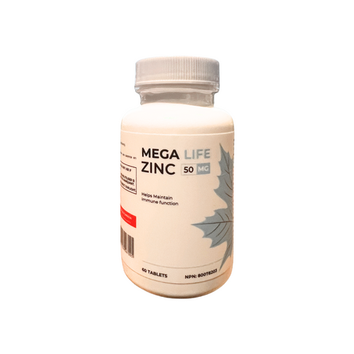 Mega Life Zinc 50 mg Tablets – 60 Count