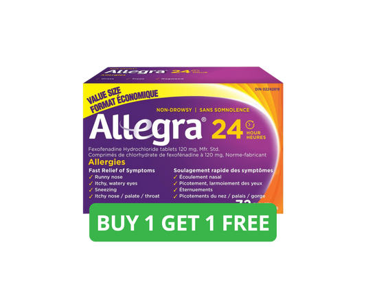 Allegra 24 Hour 120mg Tablets - 72 Count