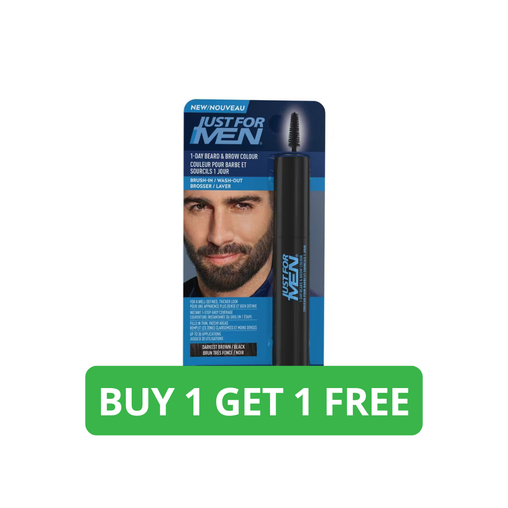 Just For Men 1-Day Beard & Brow Colour Darkest Brown/Black, 1 ct