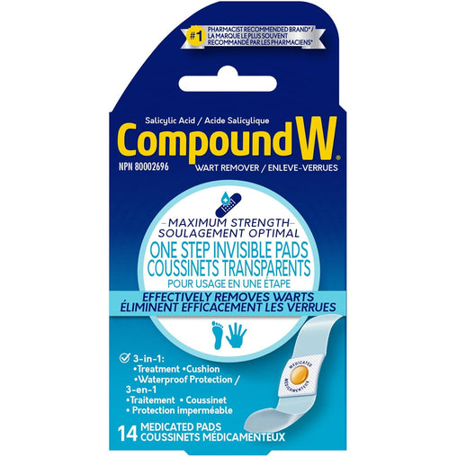 Compound W Wart Remover Medicated Pads, 14 ct
