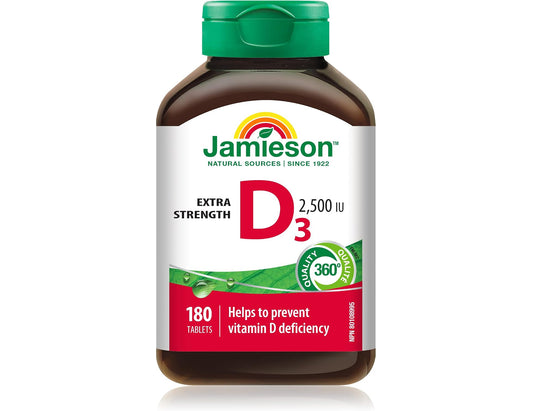 Jamieson Vitamin D3 2,500 IU - 180 Tablets