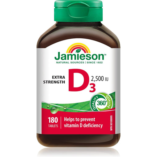 Jamieson Vitamin D3 2,500 IU - 180 Tablets