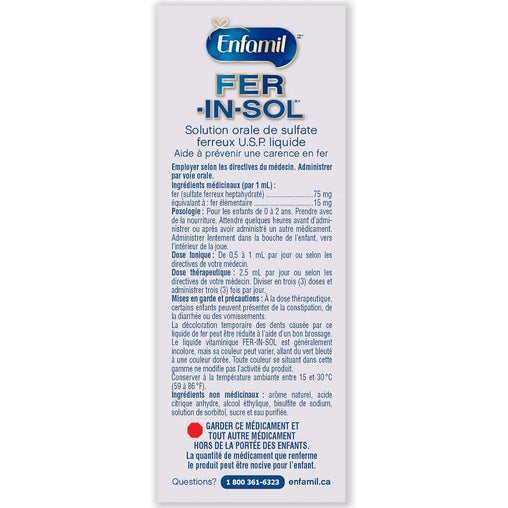 Enfamil FER-IN-SOL Liquid Ferrous Sulfate Oral Solution U.S.P., 50 mL