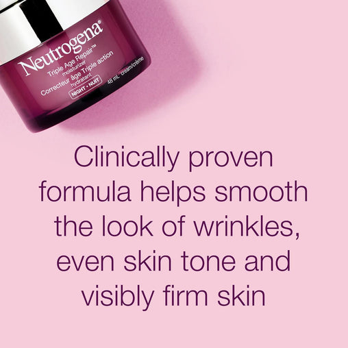 Neutrogena Night Cream, Triple Age Repair, Tone, and Firmness, 48 mL