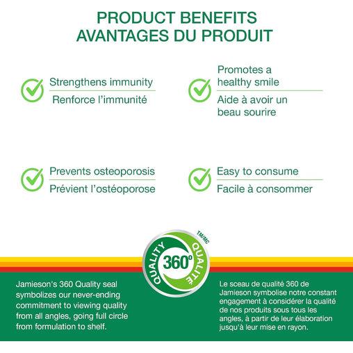 Jamieson D 1000IU Vitamin D – 240 Tablets