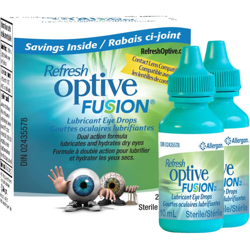 Refresh Optive Fusion Lubricant Eye Drops 10 mL, 2 ct