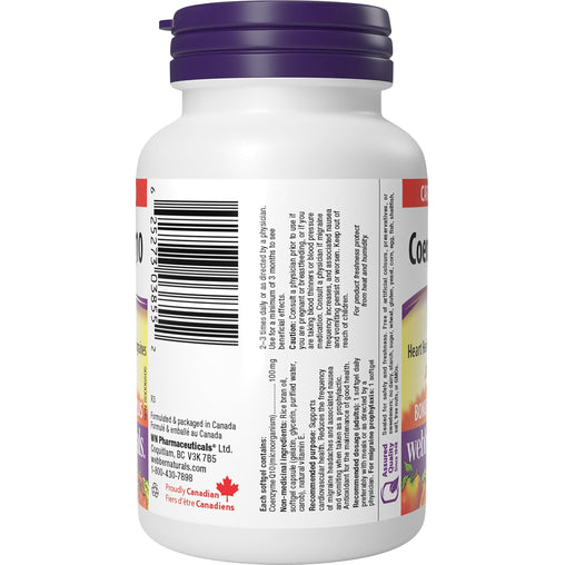 Webber Naturals Coenzyme Q10 100 mg - 60 Softgels