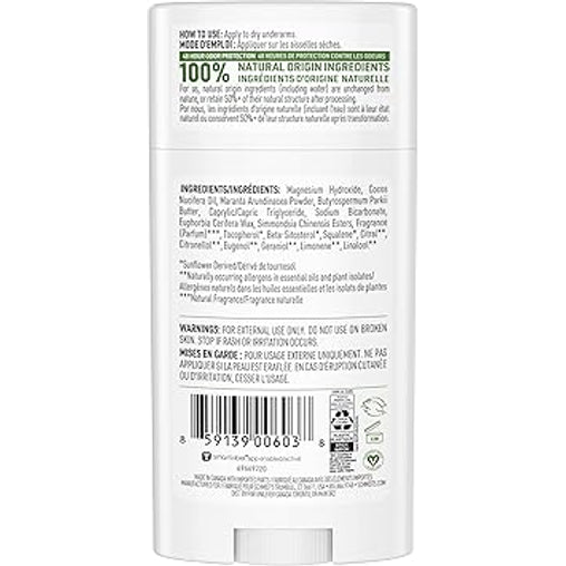 Schmidt's Bergamot + Lime Natural Deodorant Stick, 75g