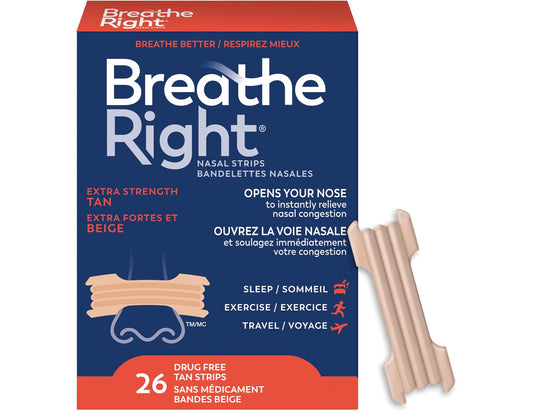 Breathe Right Extra Strength Nasal Strips - 26 Strips