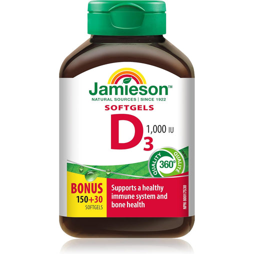 Jamieson D3 1000IU - 180 Soft Gels