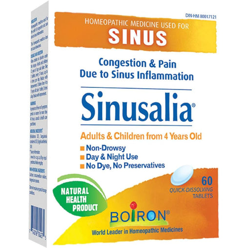 Boiron Sinusalia Congestion & Pain Relief – 60 Quick Dissolving Tablets