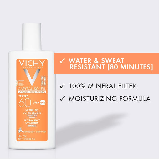 Vichy Capital Soleil Ultra-Light UV Lotion Tinted SPF 60, 45 mL