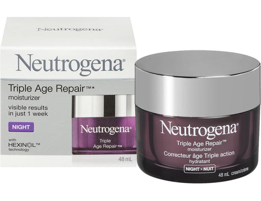 Neutrogena Night Cream, Triple Age Repair, Tone, and Firmness, 48 mL