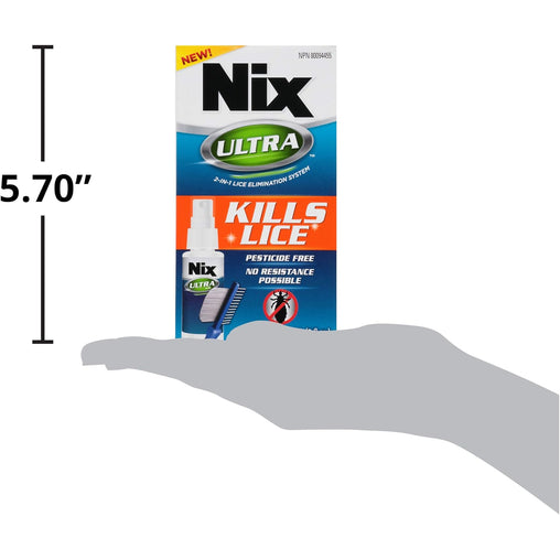 Nix Ultra Kills Lice – Pesticide-Free Solution with Comb – 59 mL