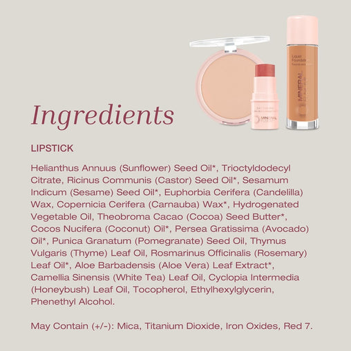 Mineral Fusion Lipstick, Crush, 3.9 g