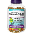 Webber Naturals Salmon and Fish Oil 300mg - 220 Clear Enteric Softgels