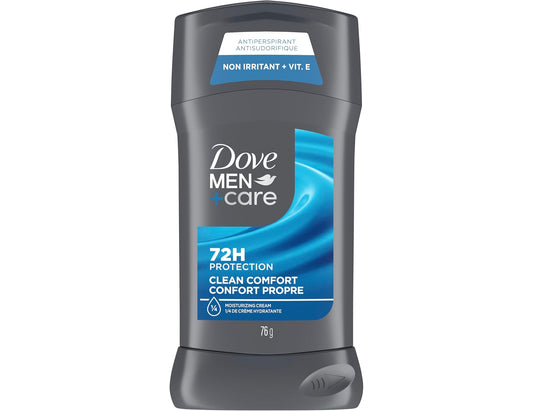 Dove Men+Care Antiperspirant Stick for 72H, Clean Comfort, 76 g