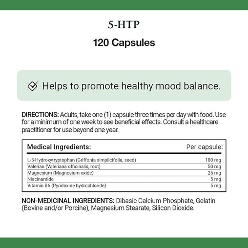 Nature's Bounty 5-HTP Plus 100 mg Capsules - 120 Count