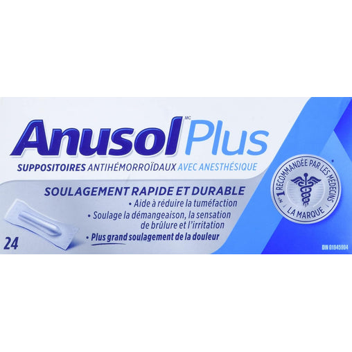 Anusol Plus Suppository 24 CT
