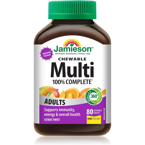 Jamieson Multivitamin for Adults Citrus Twist - 80 Chewable Tablets
