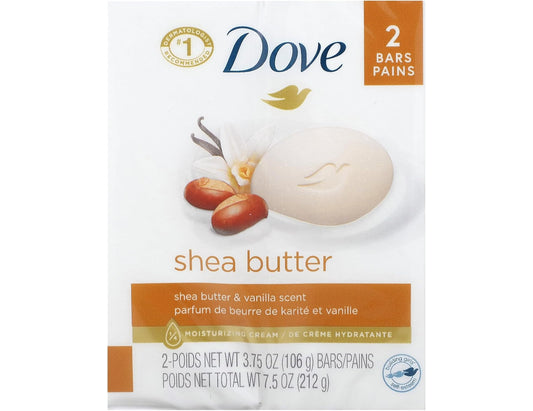 Dove Shea Butter Bars - 2 x 75g