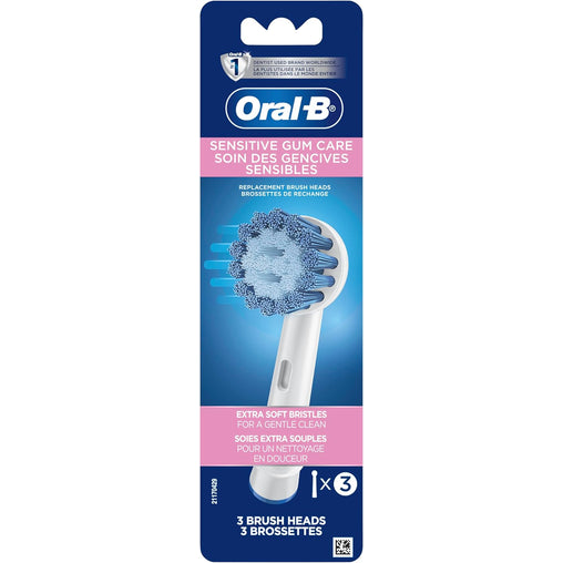 Oral-B Sensitive Gum Care, Replacement Brush Heads - 3 Pack