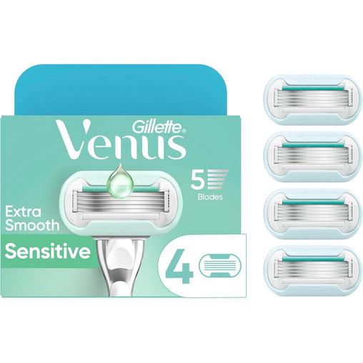 Gillette Venus Extra Smooth Sensitive Women's Blade Refills, 4 Count