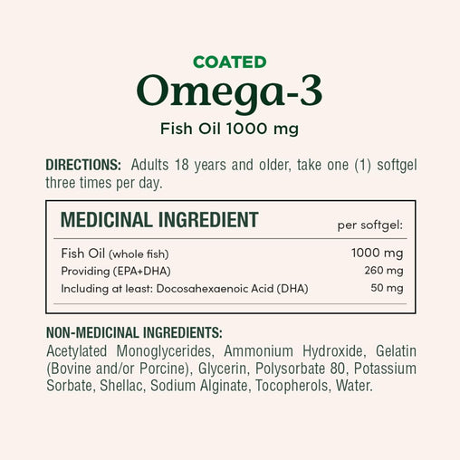 Nature`s Bounty Omega-3 Fish Oil 1000 mg - 180 Softgels