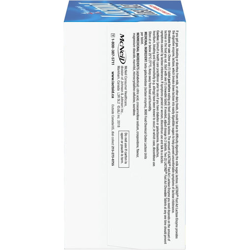 Lactaid Fast Act Ultra Strength Vanilla Twist Chewable Tablets, 40 ct