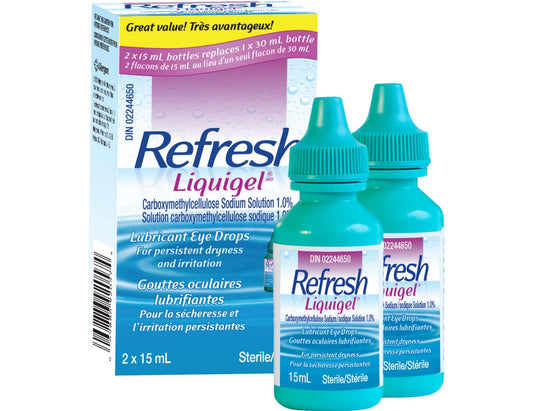 Refresh Liquigel Lubricant Eye Drops, 2 x 15 mL