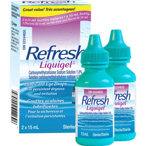 Refresh Liquigel Lubricant Eye Drops, 2 x 15 mL