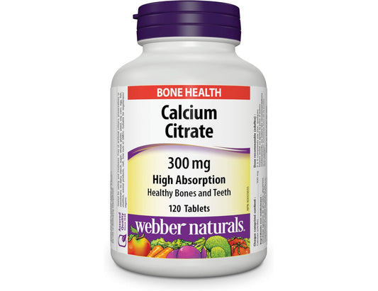 Webber Naturals Calcium Citrate 300mg – 120 Tablets