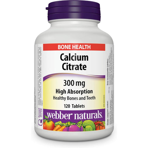 Webber Naturals Calcium Citrate 300mg – 120 Tablets