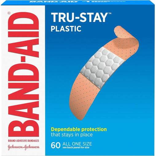 Band-Aid Brand Plastic Bandages – 60 Count, All One Size