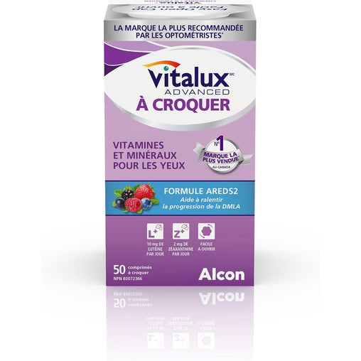 VITALUX Advanced Ocular Multivitamin, AREDS 2 Berries Flavor- 50 Chewable Tablets