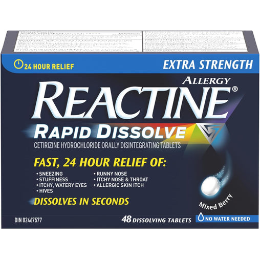Reactine Rapid Dissolve 24 Hour Allergy Relief – 48 Dissolving Tablets