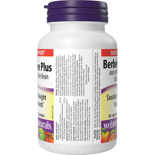 Webber Naturals Berberine Plus with Green Coffee Bean - 60 Capsules