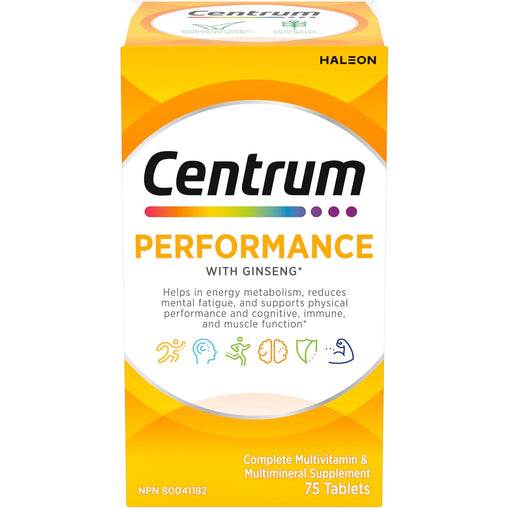 Centrum Performance Multivitamin & Multimineral with Ginseng – 75 Tablets