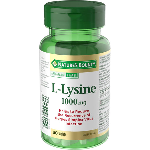 Nature`s Bounty L-Lysine, 1000 mg - 60 Tablets